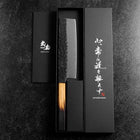 Nakiri AUS-8 Kurouchi Tsuchime Yaki Urushi Griff 170mm-[Musashi]-[Japan-Küchenmesser]