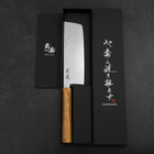 Nakiri AUS-8 Nashiji Olive Handle 165mm (6.5”)-[Musashi]-[Japan-Küchenmesser]