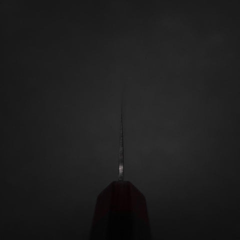 Nakiri AUS-8 Tsuchime Damast Pakka Griff 165mm-[Musashi]-[Japan-Küchenmesser]