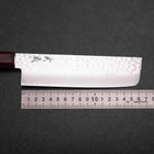 Nakiri AUS-8 Tsuchime Damast Pakka Griff 165mm-[Musashi]-[Japan-Küchenmesser]