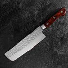 Nakiri AUS-8 Tsuchime Western Mahogany Handle 165mm (6.5”)-[Musashi]-[Japan-Küchenmesser]