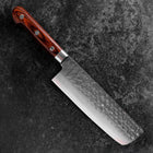 Nakiri AUS-8 Tsuchime Westlicher Mahagoni Griff 165mm-[Musashi]-[Japan-Küchenmesser]