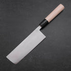 Nakiri Aogami-Super Damast Büffelhorn und Magnolienholz Griff 165mm-[Musashi]-[Japan-Küchenmesser]