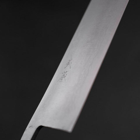 Nakiri Aogami-Super Damast Büffelhorn und Magnolienholz Griff 165mm-[Musashi]-[Japan-Küchenmesser]