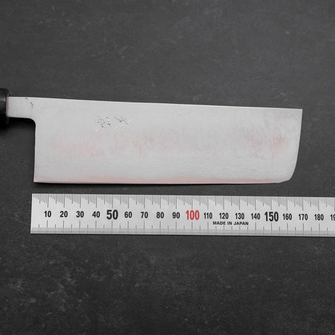 Nakiri Aogami-Super Damast Büffelhorn und Magnolienholz Griff 165mm-[Musashi]-[Japan-Küchenmesser]