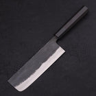Nakiri Aogami Super Kurouchi Büffelhorn und Ebenholz Griff 165mm-[Musashi]-[Japan-Küchenmesser]