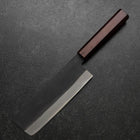 Nakiri Blue Steel #1 Edelstahlummantelung Kurouchi Lila Urushi Griff 165mm-[Musashi]-[Japan-Küchenmesser]