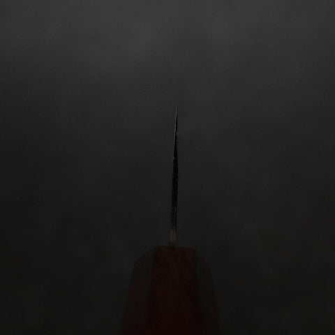 Nakiri Blue Steel #1 Edelstahlummantelung Kurouchi Lila Urushi Griff 165mm-[Musashi]-[Japan-Küchenmesser]