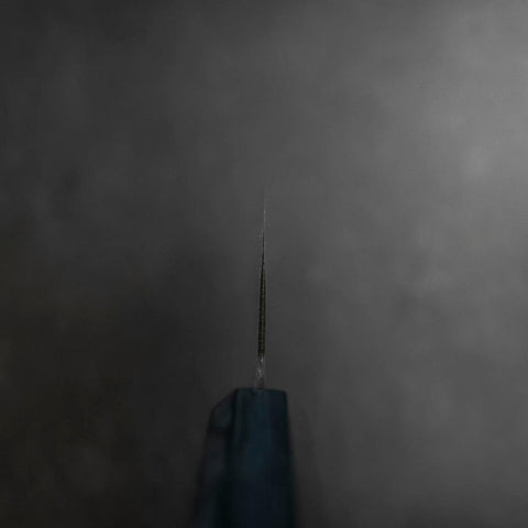 Nakiri Blue Steel #1 Kurouchi Dunkelblauer Urushi Griff 165mm-[Musashi]-[Japan-Küchenmesser]