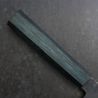 Nakiri Blue Steel #1 Kurouchi Dunkelblauer Urushi Griff 165mm-[Musashi]-[Japan-Küchenmesser]