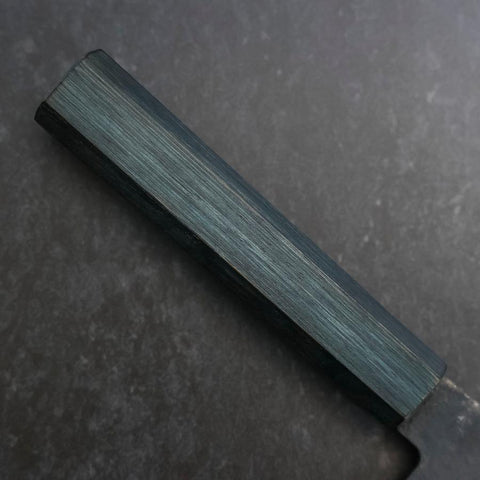 Nakiri Blue Steel #1 Kurouchi Dunkelblauer Urushi Griff 165mm-[Musashi]-[Japan-Küchenmesser]