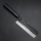 Nakiri Blue Steel #1 Kurouchi Dunkelblauer Urushi Griff 165mm-[Musashi]-[Japan-Küchenmesser]