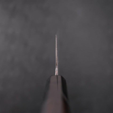 Nakiri Blue Steel #2 Damast Büffelhorn und Ebenholz Griff 165mm-[Musashi]-[Japan-Küchenmesser]