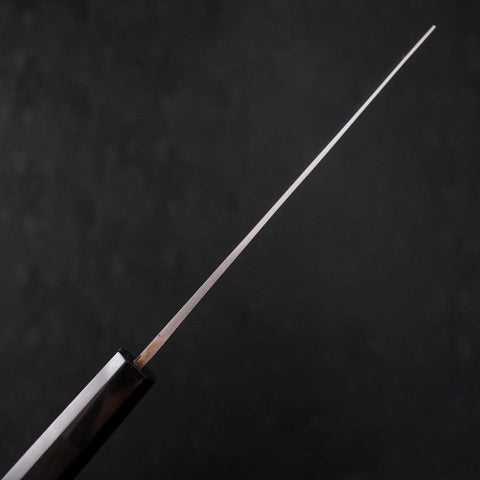 Nakiri Blue Steel #2 Damast Büffelhorn und Ebenholz Griff 165mm-[Musashi]-[Japan-Küchenmesser]