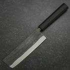 Nakiri Blue Steel #2 Edelstahlummantelung Kurouchi Anti-Rutsch Griff 165mm-[Musashi]-[Japan-Küchenmesser]