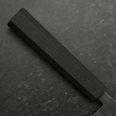Nakiri Blue Steel #2 Edelstahlummantelung Kurouchi Anti-Rutsch Griff 165mm-[Musashi]-[Japan-Küchenmesser]