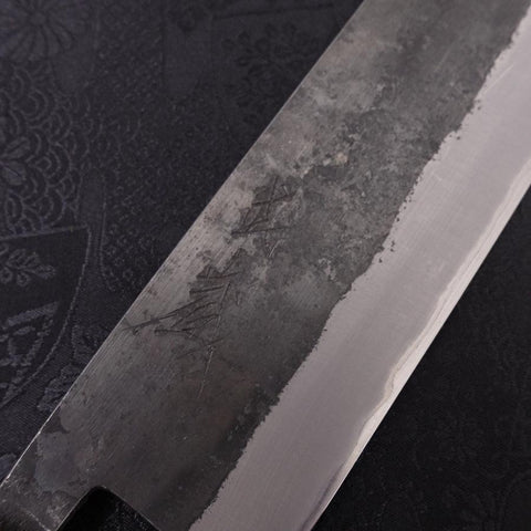 Nakiri Blue Steel #2 Edelstahlummantelung Kurouchi Rosen- und Walnussholz Griff 165mm-[Musashi]-[Japan-Küchenmesser]