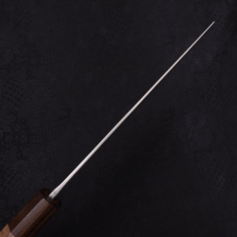 Nakiri Blue Steel #2 Edelstahlummantelung Kurouchi Rosen- und Walnussholz Griff 165mm-[Musashi]-[Japan-Küchenmesser]