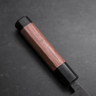 Nakiri Blue Steel #2 Edelstahlummantelung Kurouchi Walnussholz Griff 165mm-[Musashi]-[Japan-Küchenmesser]
