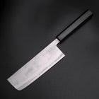 Nakiri Blue Steel #2 Edelstahlummantelung Nashiji Dunkelblauer Urushi Griff 165mm-[Musashi]-[Japan-Küchenmesser]