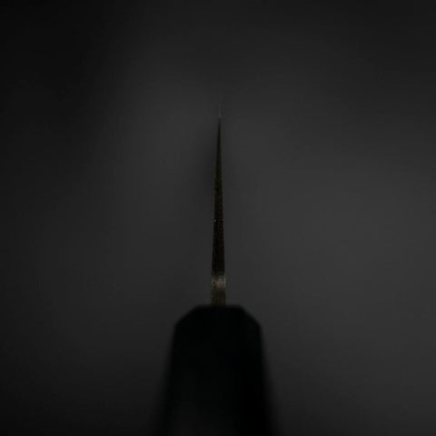 Nakiri Blue Steel #2 Edelstahlummantelung Nashiji Dunkelblauer Urushi Griff 165mm-[Musashi]-[Japan-Küchenmesser]