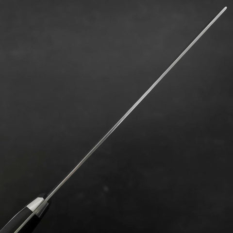 Nakiri Blue Steel #2 Edelstahlummantelung Tsuchime Schwarzer Westlicher Griff 170mm-[Musashi]-[Japan-Küchenmesser]
