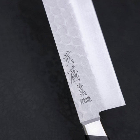 Nakiri Blue Steel #2 Edelstahlummantelung Tsuchime Westlicher Griff 165mm-[Musashi]-[Japan-Küchenmesser]