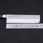 Nakiri Blue Steel #2 Edelstahlummantelung Tsuchime Westlicher Griff 165mm-[Musashi]-[Japan-Küchenmesser]