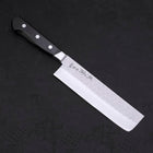Nakiri Blue Steel #2 Tsuchime Stainless Clad Western Handle 165mm (6.5”)-[Musashi]-[Japanese-Kitchen-Knives]