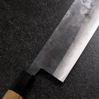 Nakiri Blue Steel #2 Kurouchi Büffelhorn Magnolienholz Griff 165mm-[Musashi]-[Japan-Küchenmesser]