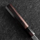 Nakiri Blue Steel #2 Kurouchi Büffelhorn und Ebenholz Griff 165mm-[Musashi]-[Japan-Küchenmesser]