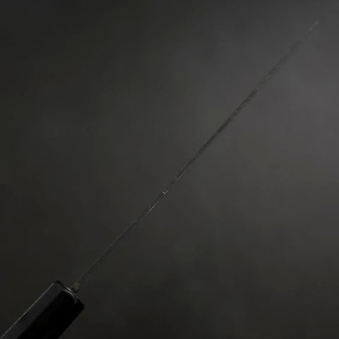 Nakiri Blue Steel #2 Kurouchi Chokin Auspicious Cloud-Sun Buffalo Ebony Handle 165mm (6.5”)-[Musashi]-[Japan-Küchenmesser]