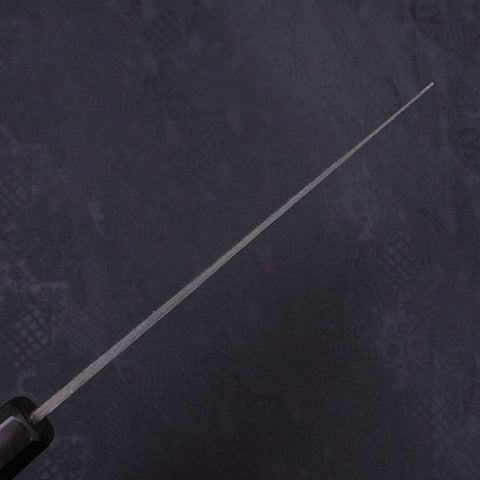 Nakiri Blue Steel #2 Kurouchi Chokin "Fischender Kappa - Lauernd" Büffelhorn und Ebenholz Griff 165mm-[Musashi]-[Japan-Küchenmesser]