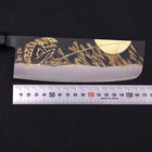 Nakiri Blue Steel #2 Kurouchi Chokin "Fischender Kappa - Lauernd" Büffelhorn und Ebenholz Griff 165mm-[Musashi]-[Japan-Küchenmesser]