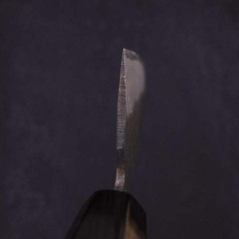 Nakiri Blue Steel #2 Kurouchi Chokin "Fischender Kappa - Ruhend" Büffelhorn und Ebenholz Griff 165mm-[Musashi]-[Japan-Küchenmesser]