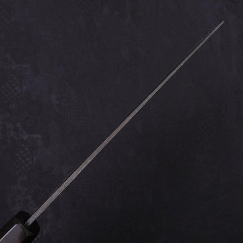 Nakiri Blue Steel #2 Kurouchi Chokin "Fischender Kappa - Ruhend" Büffelhorn und Ebenholz Griff 165mm-[Musashi]-[Japan-Küchenmesser]