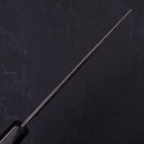 Nakiri Blue Steel #2 Kurouchi Chokin "Kappa Auf Frosch" Büffelhorn und Ebenholz Griff 165mm-[Musashi]-[Japan-Küchenmesser]