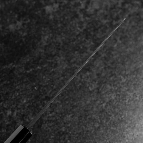 Nakiri Blue Steel #2 Kurouchi Damast Büffelhorn und Magnolienholz Griff 165mm-[Musashi]-[Japan-Küchenmesser]