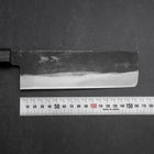 Nakiri Blue Steel #2 Kurouchi Dunkelblauer Urushi Griff 165mm-[Musashi]-[Japan-Küchenmesser]