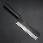 Nakiri Blue Steel #2 Kurouchi Dunkelblauer Urushi Griff 165mm-[Musashi]-[Japan-Küchenmesser]