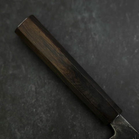 Nakiri Blue Steel #2 Kurouchi Ebenholz Griff 165mm-[Musashi]-[Japan-Küchenmesser]