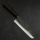 Nakiri Blue Steel #2 Kurouchi Ebenholz Griff 165mm-[Musashi]-[Japan-Küchenmesser]