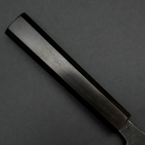 Nakiri Blue Steel #2 Kurouchi Ebenholz Griff 170mm-[Musashi]-[Japan-Küchenmesser]