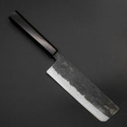 Nakiri Blue Steel #2 Kurouchi Ebenholz Griff 170mm-[Musashi]-[Japan-Küchenmesser]