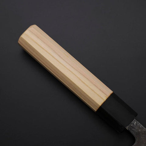 Nakiri Blue Steel #2 Kurouchi Hinoki Griff 135mm-[Musashi]-[Japan-Küchenmesser]