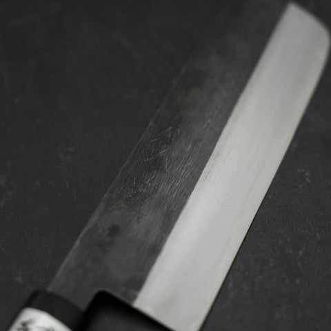 Nakiri Blue Steel #2 Kurouchi Magnolienholz Griff 165mm-[Musashi]-[Japan-Küchenmesser]