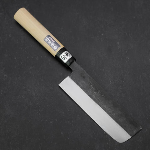 Nakiri Blue Steel #2 Kurouchi Magnolienholz Griff 165mm-[Musashi]-[Japan-Küchenmesser]