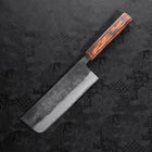 Nakiri Blue Steel #2 Kurouchi Sumi Urushi Griff 165mm-[Musashi]-[Japan-Küchenmesser]