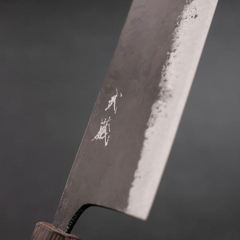 Nakiri Blue Steel #2 Kurouchi Sumi Urushi Griff 165mm-[Musashi]-[Japan-Küchenmesser]