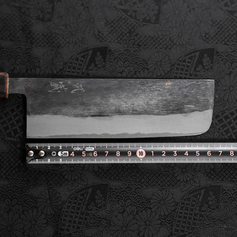 Nakiri Blue Steel #2 Kurouchi Sumi Urushi Griff 165mm-[Musashi]-[Japan-Küchenmesser]